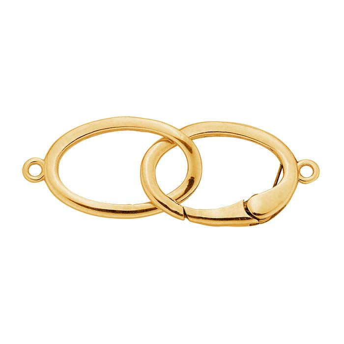 14K Yellow Gold 32.9 x 10.2mm Hook & Eye Clasp