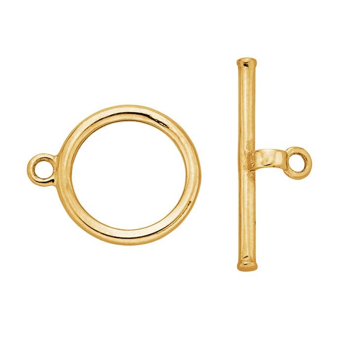 14K Yellow Gold 16.6 x 11.5mm Flat-End Toggle Clasp