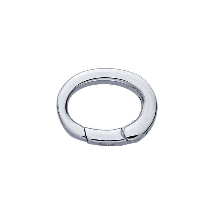 14K 화이트 골드 플레인 목걸이 인핸서