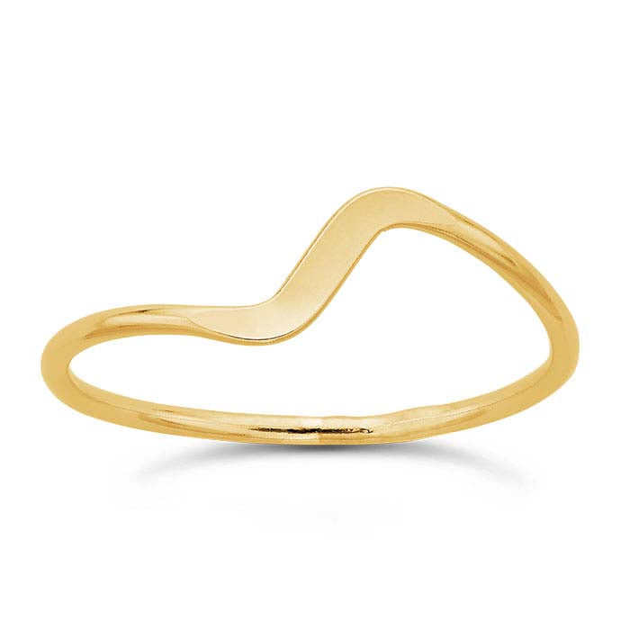 14/20 Yellow Gold-Filled 1mm Flat Wave Wire Stackable Ring