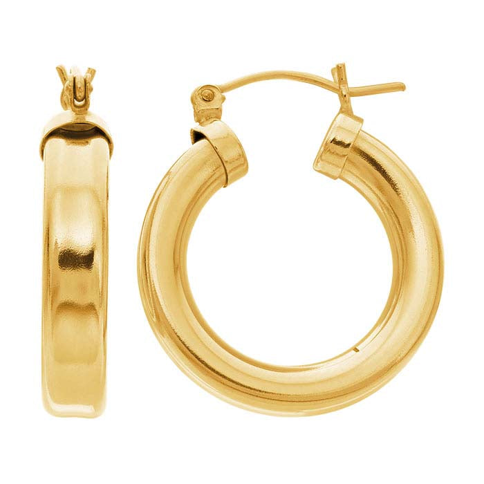 14/20 Yellow Gold-Filled 5.2mm Tubing Hoop Earrings