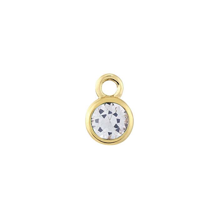 14K Yellow Gold Birthstone-Set Charm