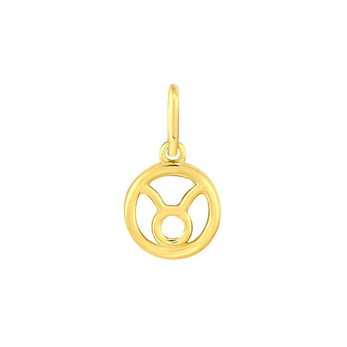 14K Yellow Gold Taurus Charm