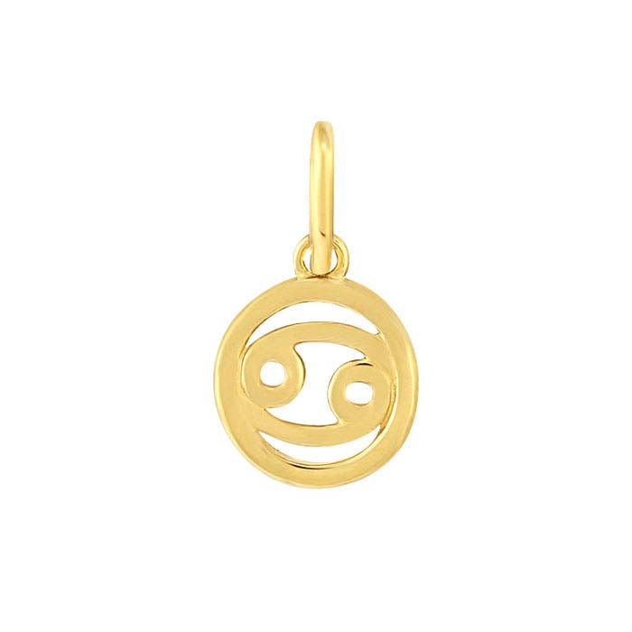 14K Yellow Gold Cancer Charm