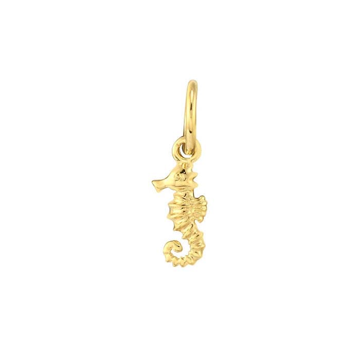 14K Yellow Gold Seahorse Charm