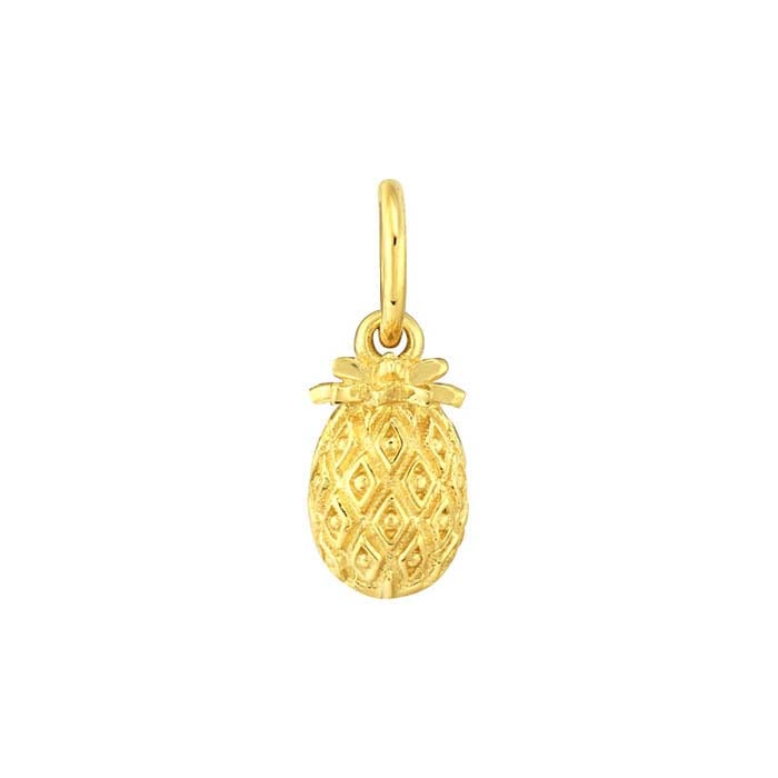 14K Yellow Gold Pineapple Charm