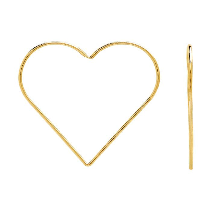 14/20 Yellow Gold-Filled Open Heart Component