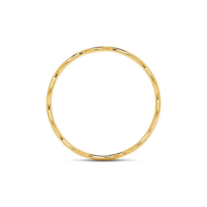 Anel Ondulado 1mm em Ouro Amarelo 14/20 Revestido