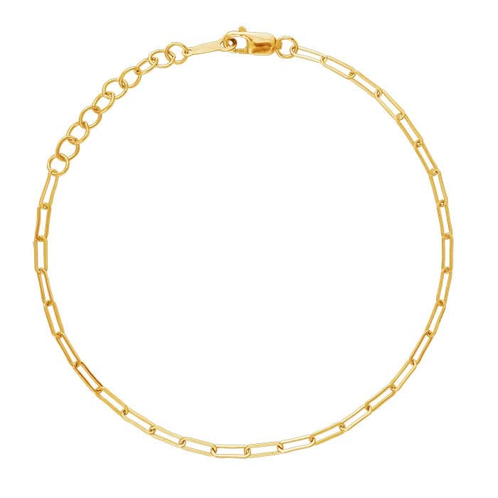 14/20 Yellow Gold-Filled 2 x 5.5mm Oval Cable Chain Bracelet