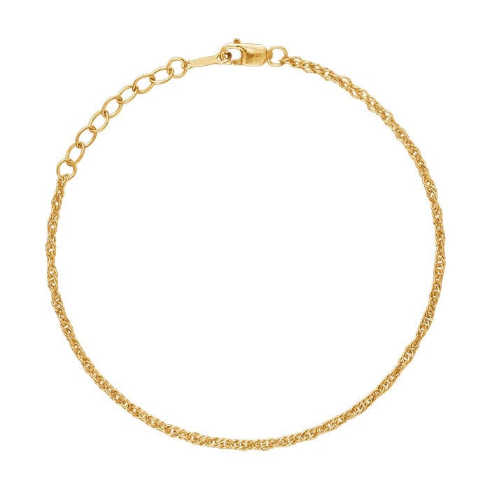 14/20 Yellow Gold-Filled 1.8mm Singapore Chain Bracelet