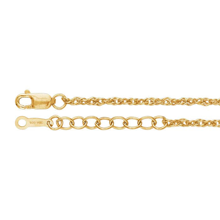 14/20 Yellow Gold-Filled 1.8mm Singapore Chain Bracelet