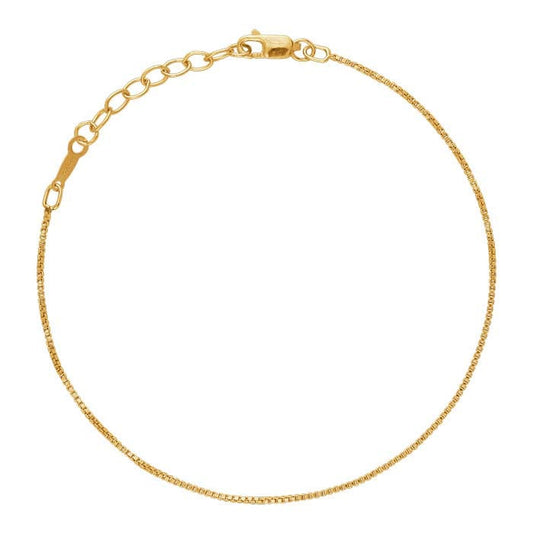 Bracciale a catena veneziana 14/20 in oro giallo placcato 0,85 mm