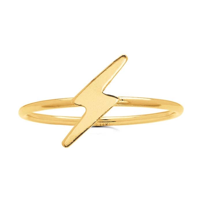 14/20 Yellow Gold-Filled Lightning Bolt Ring