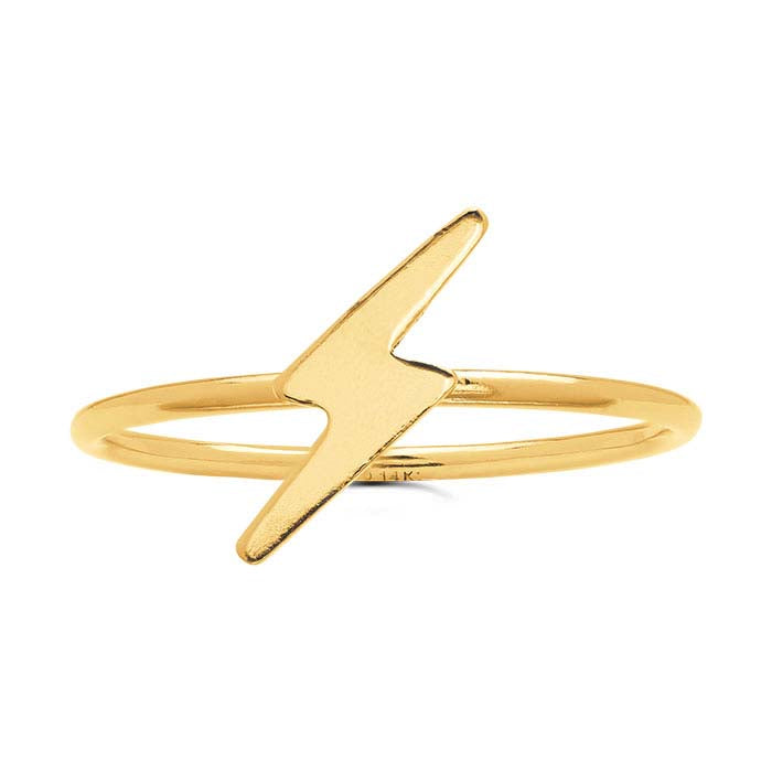14/20 Yellow Gold-Filled Lightning Bolt Ring