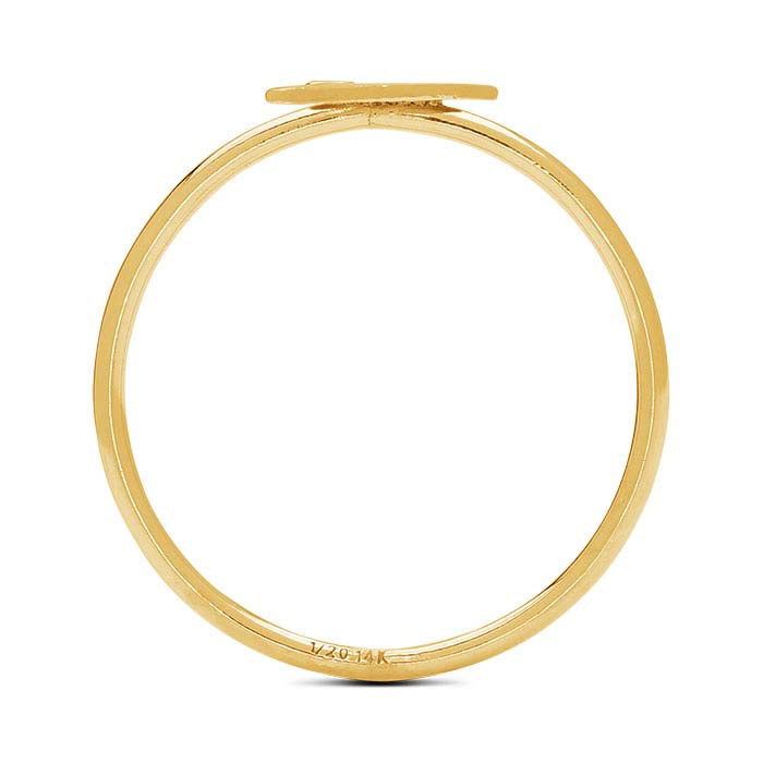 14/20 Yellow Gold-Filled Lightning Bolt Ring
