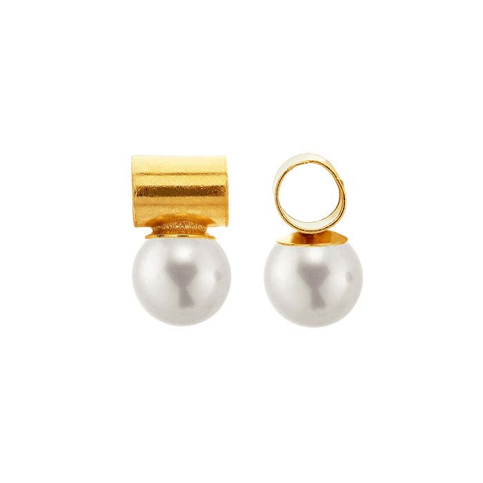 14/20 Yellow Gold-Filled Tube Bail with Pearl Cup