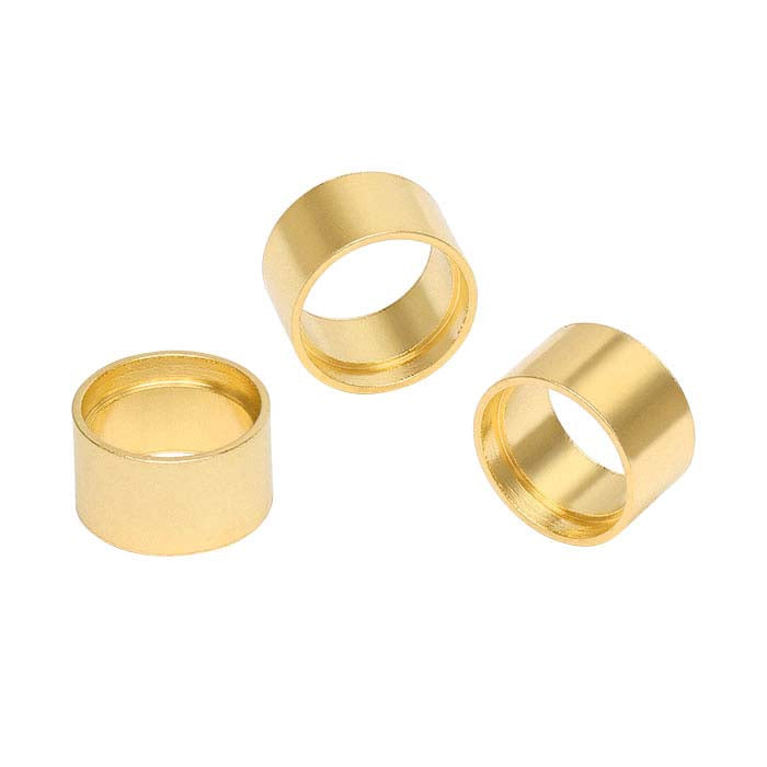 Sertissage en tube rond de 6 mm en or jaune 14 carats