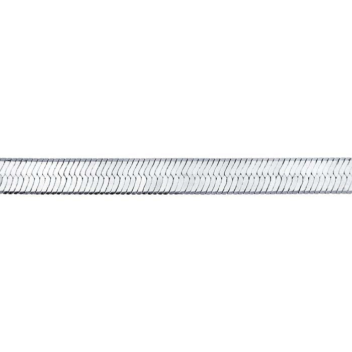 Αλυσίδα Herringbone 4,6mm από Λευκό Χρυσό 14Κ