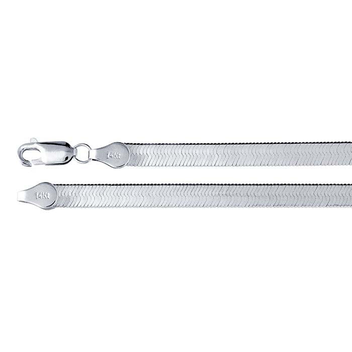 14K Vitt Guld 2,8 mm Sillbenslänk