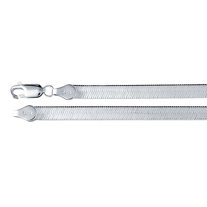 14K White Gold 2.8mm Herringbone Chain