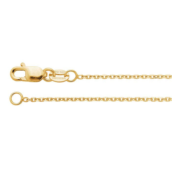 14K Yellow Gold Diamond-Set Oval Locket Necklace