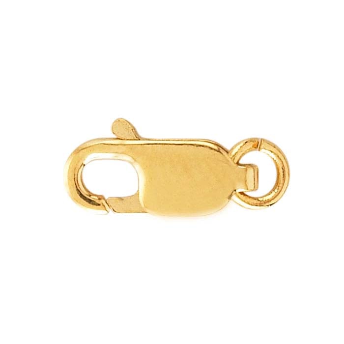 10K Yellow Gold 19.5 x 6mm Lobster Clasp with Ring