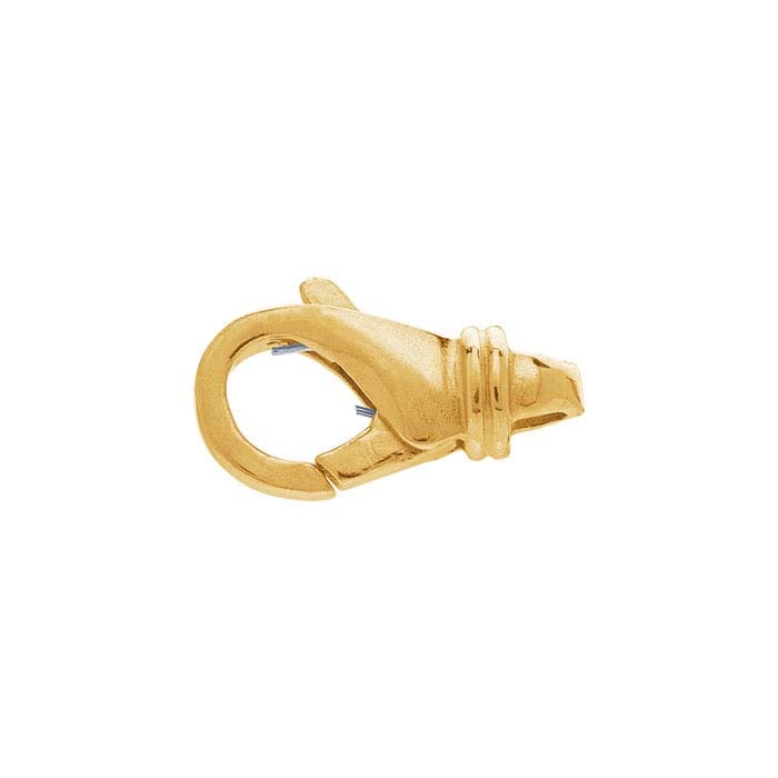 Chiusura a moschettone a goccia 12,6 x 7,3 mm in oro giallo 14K