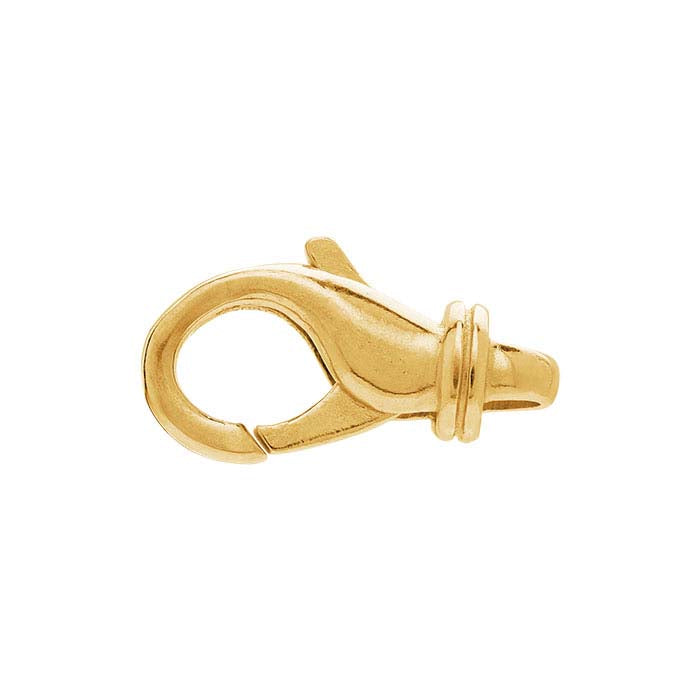 14K Yellow Gold 17 x 9mm Teardrop Lobster Clasp
