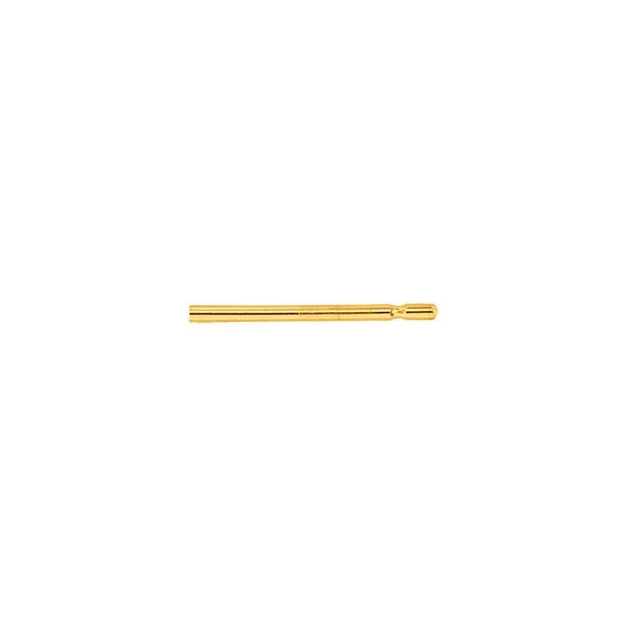 14K Yellow Gold 0.64mm x 9.52mm Friction Ear Post