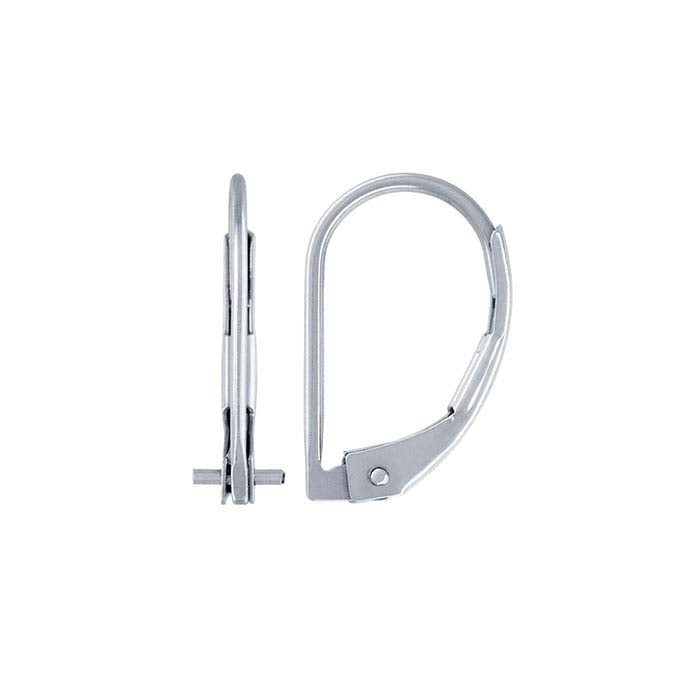 14K White Gold Lever-Back Ear Wire
