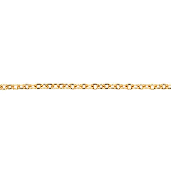 Rallonge de chaîne câble 1 mm en or jaune 14 carats