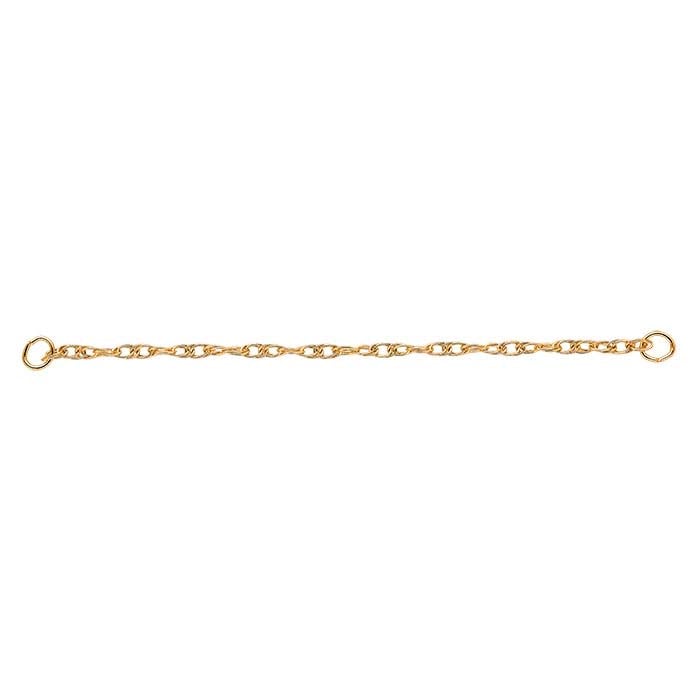14K Yellow Gold 1.5mm Rope Chain Extender