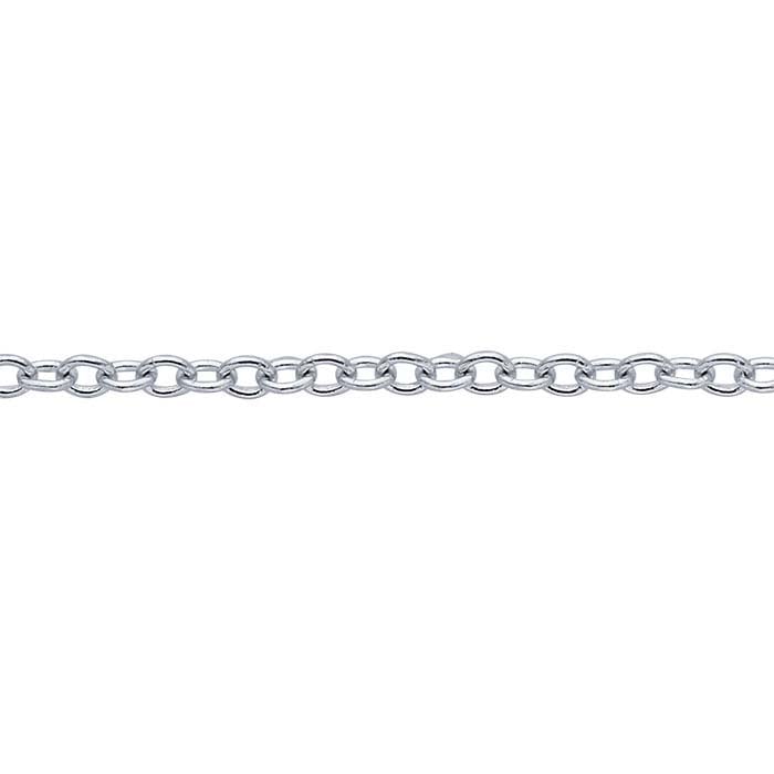 14K White Gold 1mm Cable Chain Extender