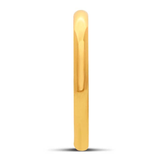 Nordt 14K gult guld 2 mm lätt halvrund vigselring