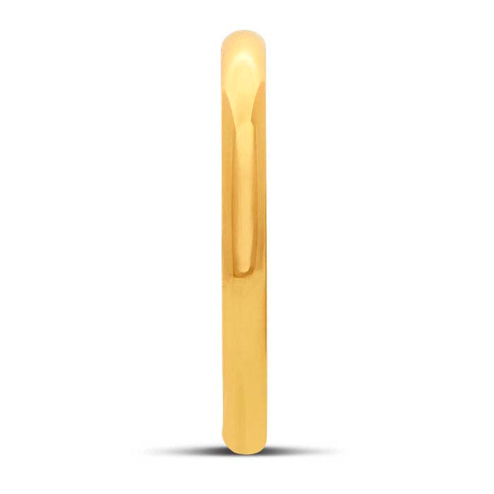 Nordt 14K gult guld 2 mm lätt halvrund vigselring
