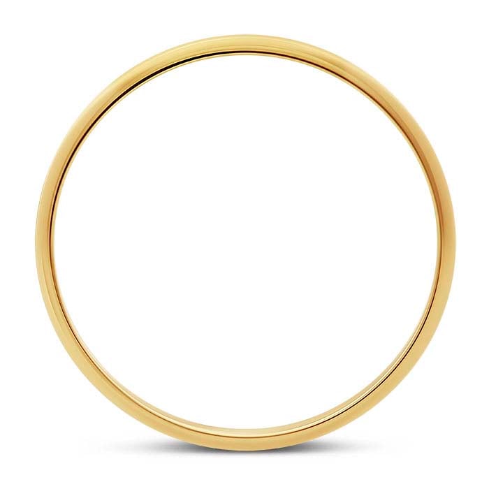 Nordt 14K Yellow Gold 2mm Lightweight Half-Round Wedding Band