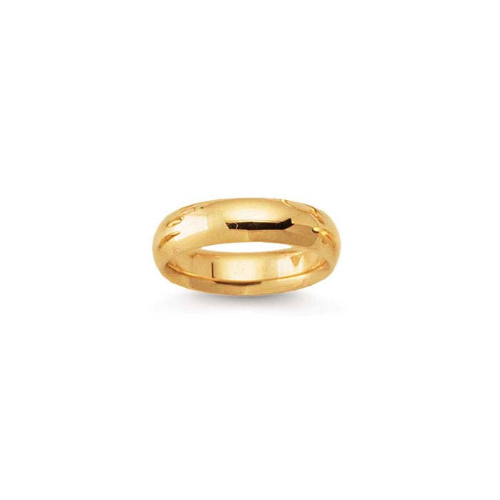 Nordt 14K Yellow Gold 4mm Comfort Fit Heavyweight Half-Round Wedding Band