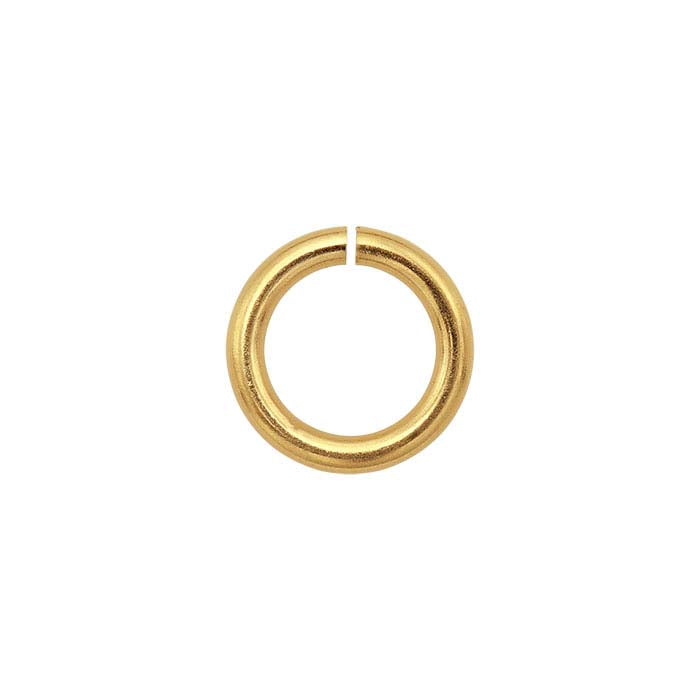 14K पीला सोना 3.5mm ID गोल जंप रिंग