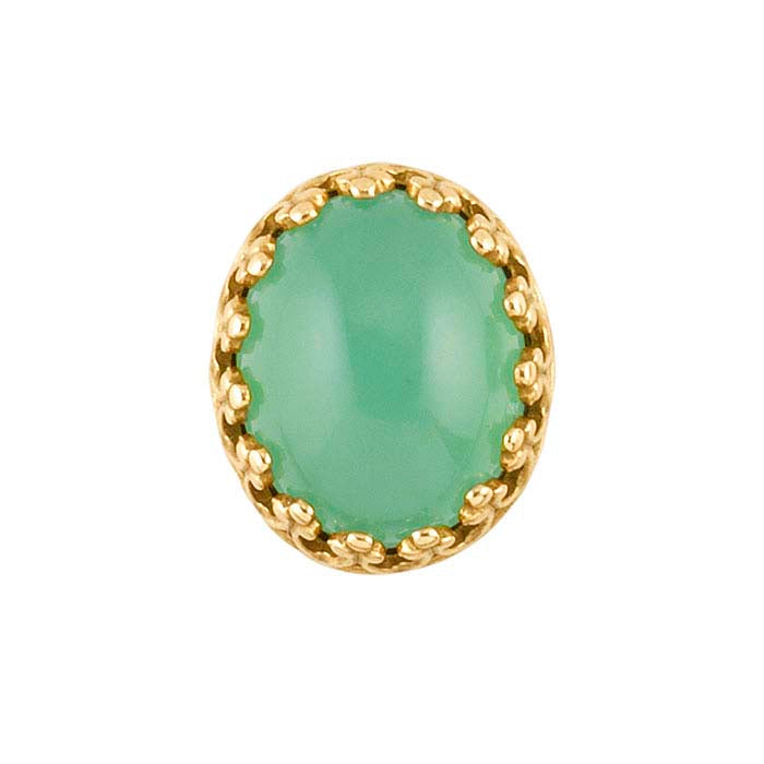 14K Gult Gull 10 x 8mm Oval Galleri Tråd Bægerinnfatning