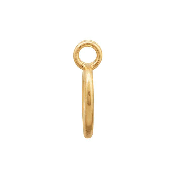 14K Yellow Gold Heart Ring Keeper Pendant