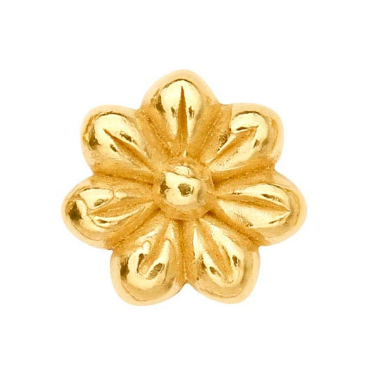 14K Yellow Gold Flower Component for Floating Glass Lockets