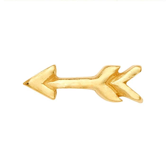 14K Yellow Gold Arrow Component for Floating Glass Lockets