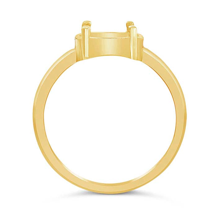 14K Yellow Gold Oval Ring Mounting