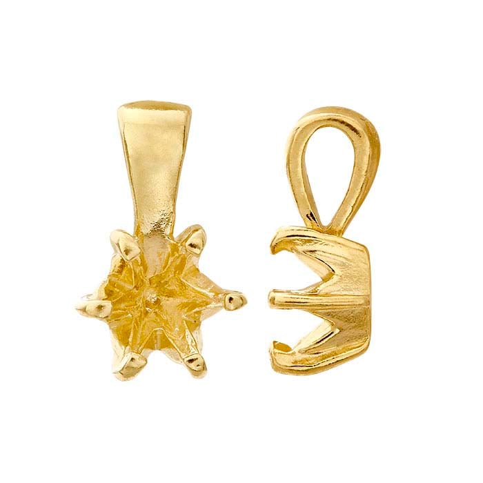 14K Yellow Gold 5mm Hexagon ReadySet™ Pendant Mounting