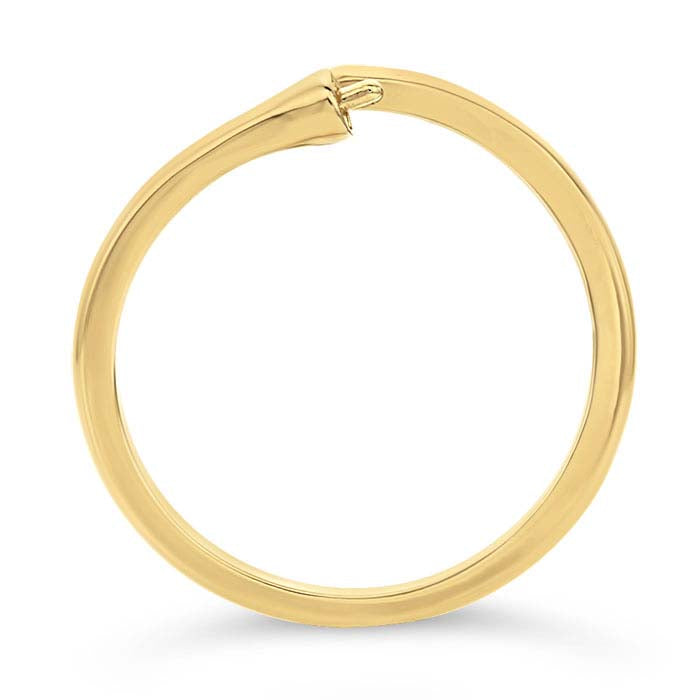 14K Yellow Gold Bypass Pearl Ring Mounting