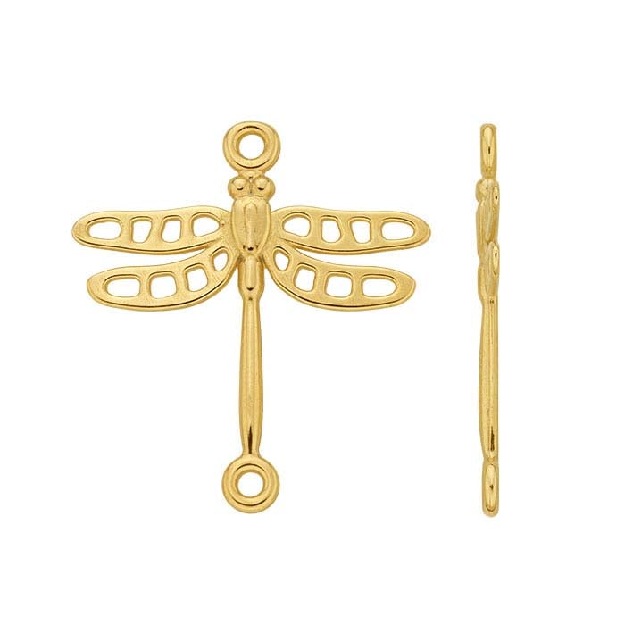 14K Yellow Gold Dragonfly Link Component