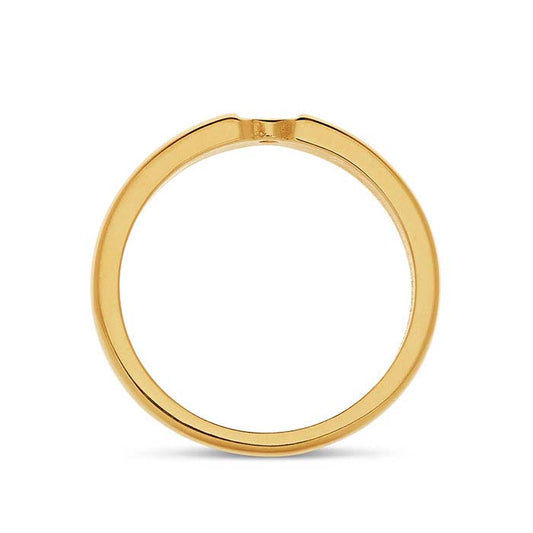 حلقة شنك 3 مم من الذهب الأصفر عيار 14 قيراط مع فتحة