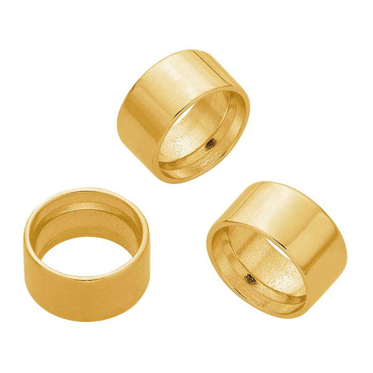 18K gult gull 5,5 mm rund rør bezelinnfatning