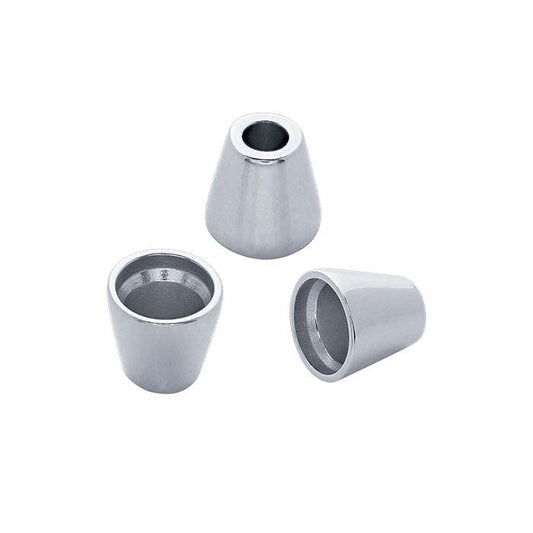 14K White Gold 3mm Round Tapered Tube Bezel Setting