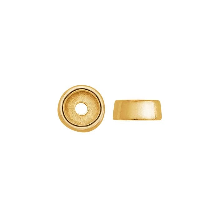 14K Yellow Gold 2mm Round Bezel Cup Setting